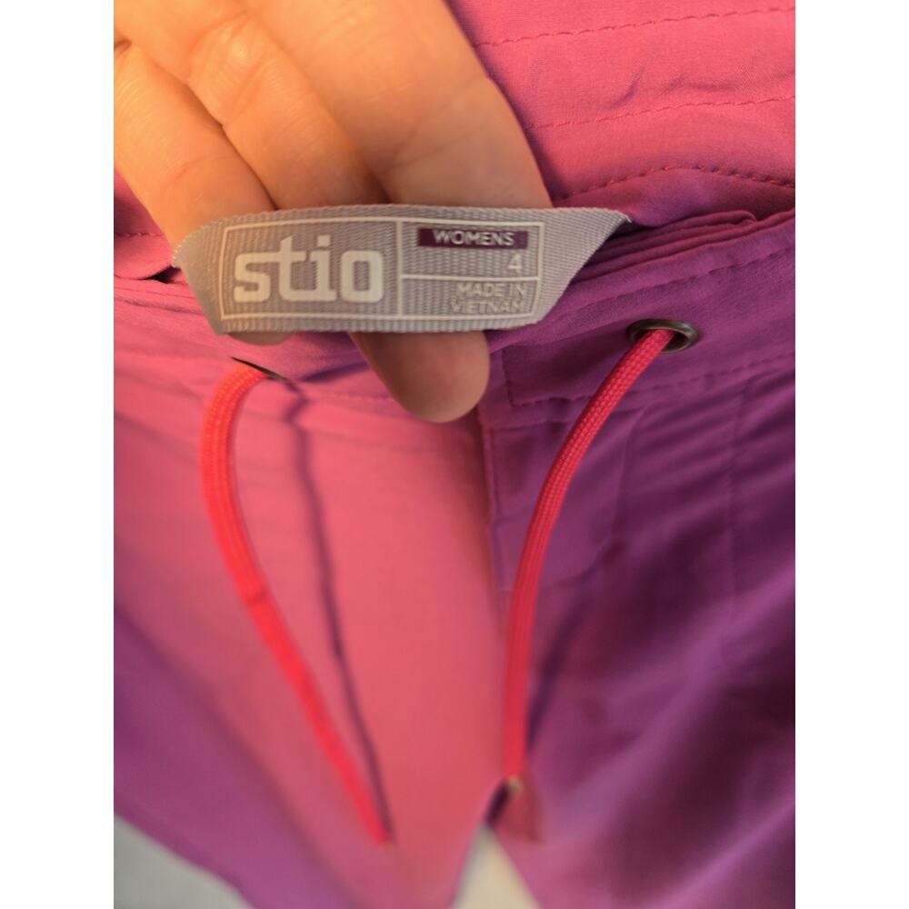 Stio CFS Board Pants Womens 4 Purple Drawstring Quick Dry Stretch Hiking UPF 50 - Picture 15 of 16